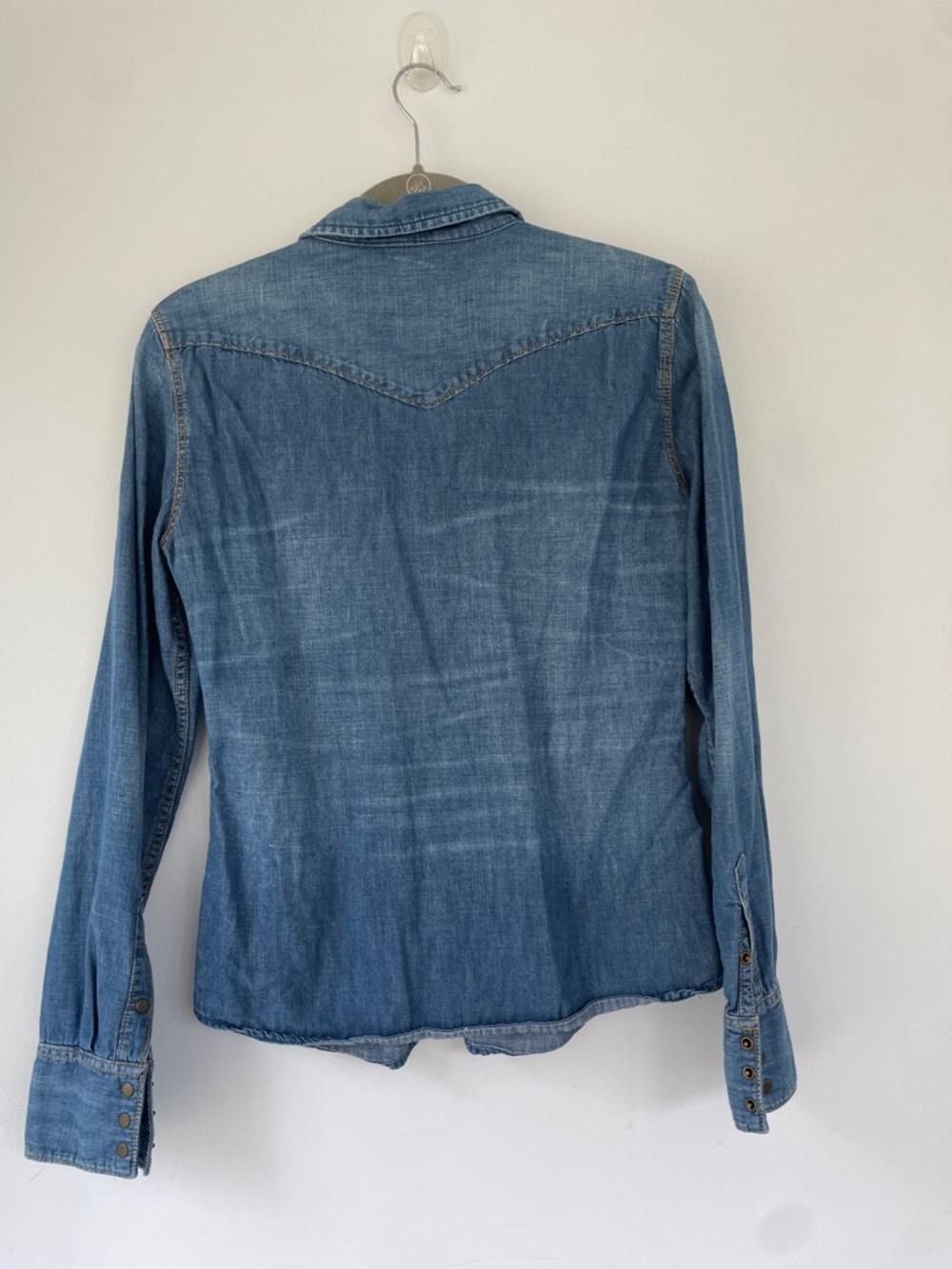 The Wren Slim Western Chambray Shirt from J. Crew No Tag measures: p2p 19” L 24” - Picture 5 of 8